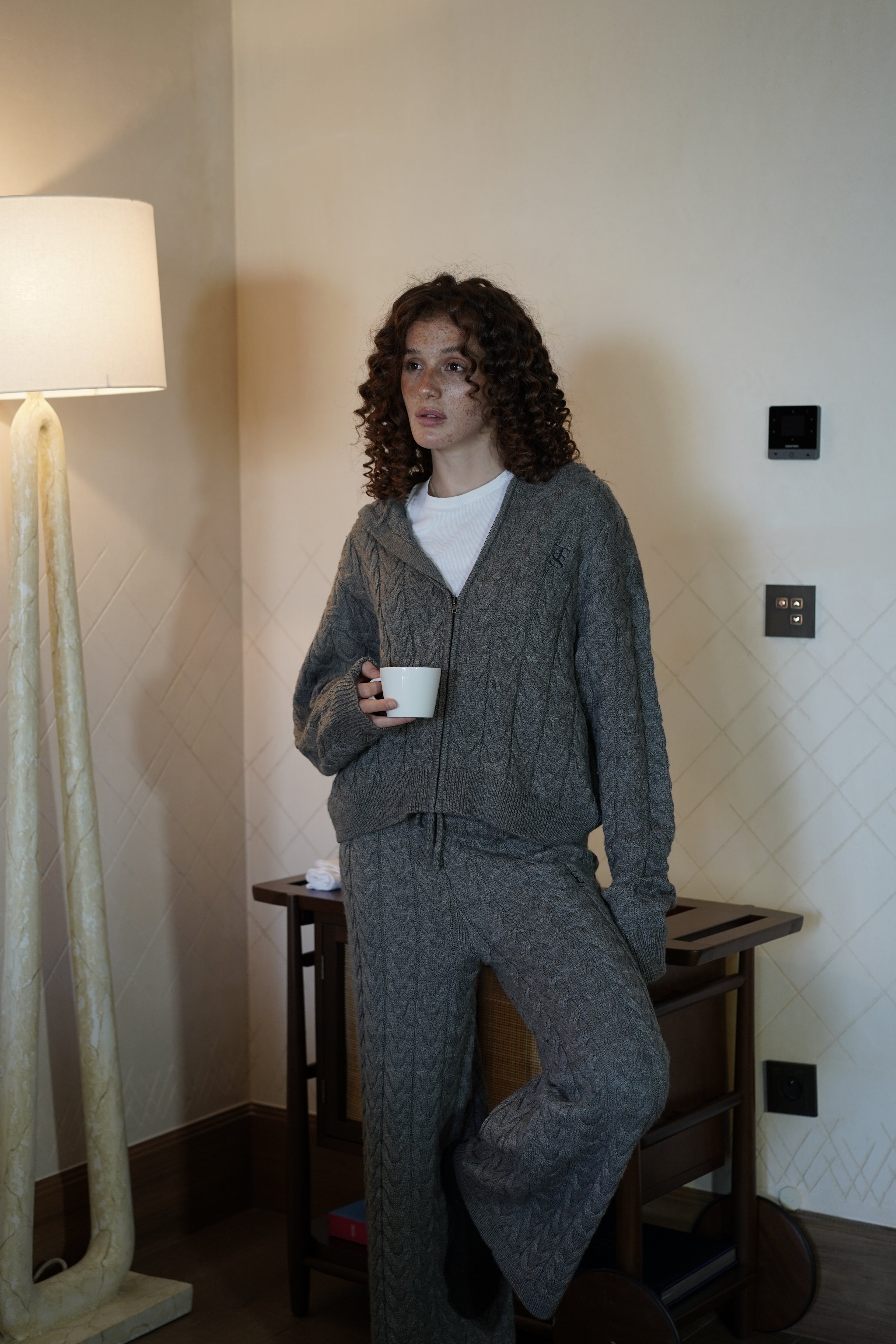 The Embroiderd cable knit set