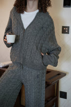 The Embroiderd cable knit set